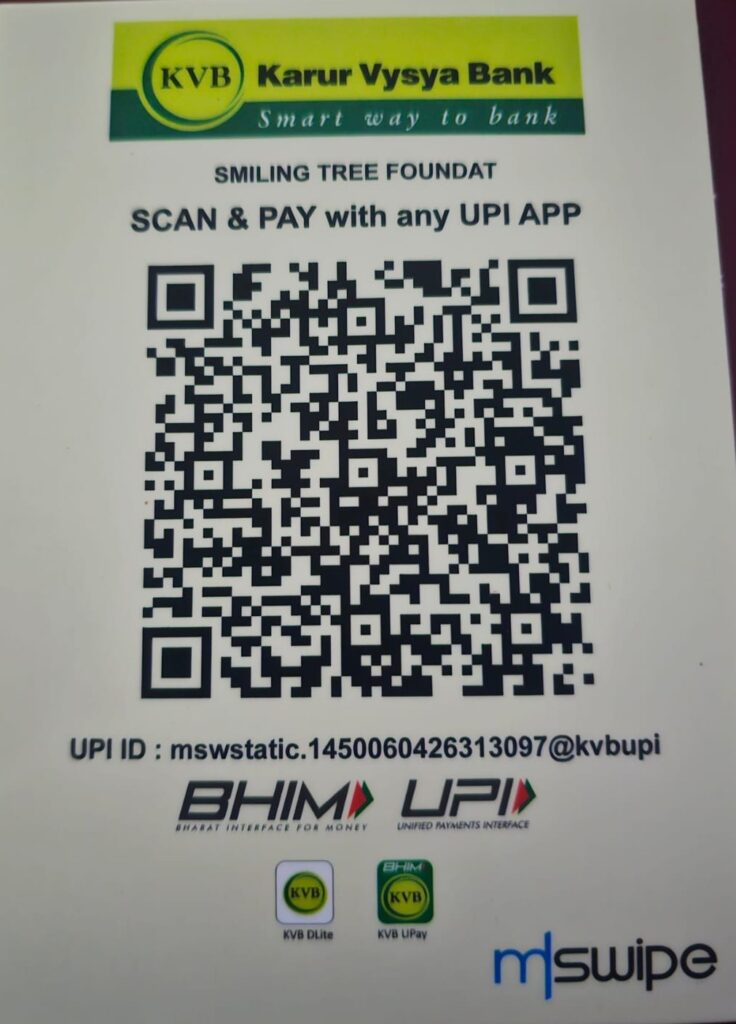Smiling tree bank account QR