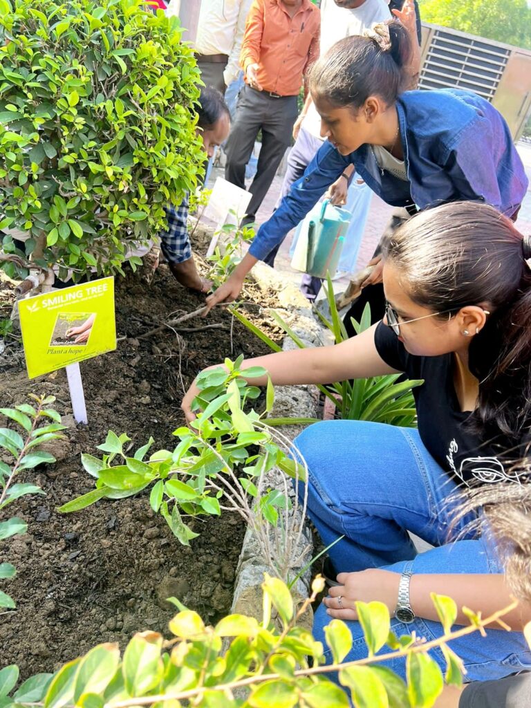 PLANTATION DRIVE AT VIVEKANANDA COLLEGE, UNIVERSITY OF DELHI, IN HONOUR OF THE 107 MEDALS WON BY INDIA IN THE ASIAN GAMES, 2023