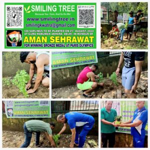 Smiling Tree planted 100 saplings at Guru Hanuman Akhara, Delhi. 